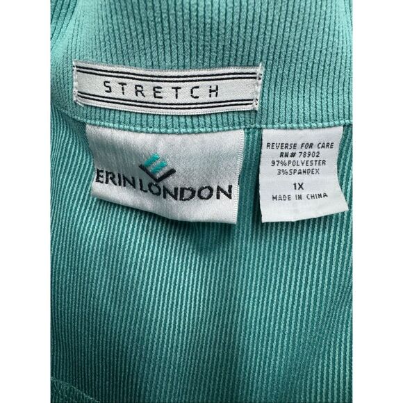 Erin London Stretch Long Sleeve Button Up Jacket Size 1X - Picture 5 of 6